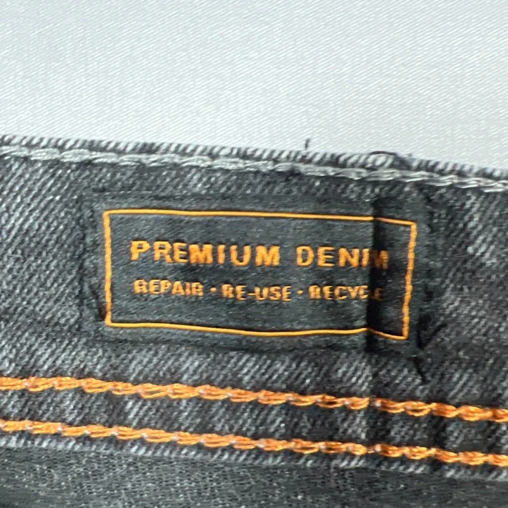 True Rebel Jeans Mens 34X30 Dark Gray Premium Denim 808 Slim Fit Straight Leg